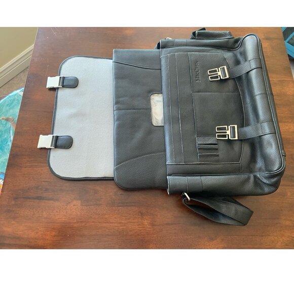 Premium Leather 14 MacBook Pro Messenger Bag w/Sleeve by Michael Santoro Design - Picture 9 of 15